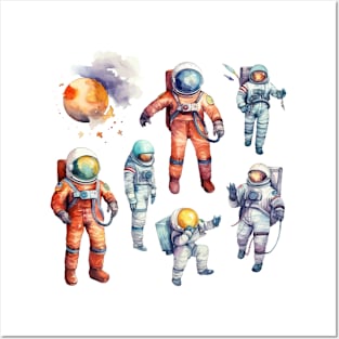 Astronaut Watercolor People Posters and Art